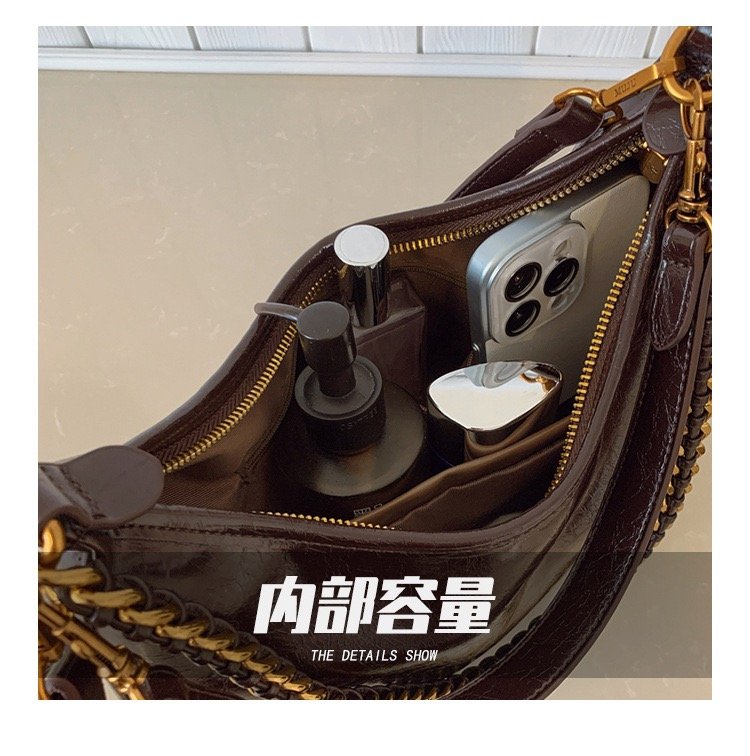 3 Strap Chain Shoulder Bag - Image 8